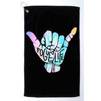 Pogue Life Shaka Hand Hang Loose Tie Dye Pattern (obx) Golf Towel