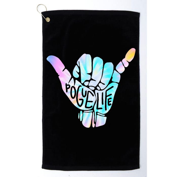 Pogue Life Shaka Hand Hang Loose Tie Dye Pattern (obx) Golf Towel