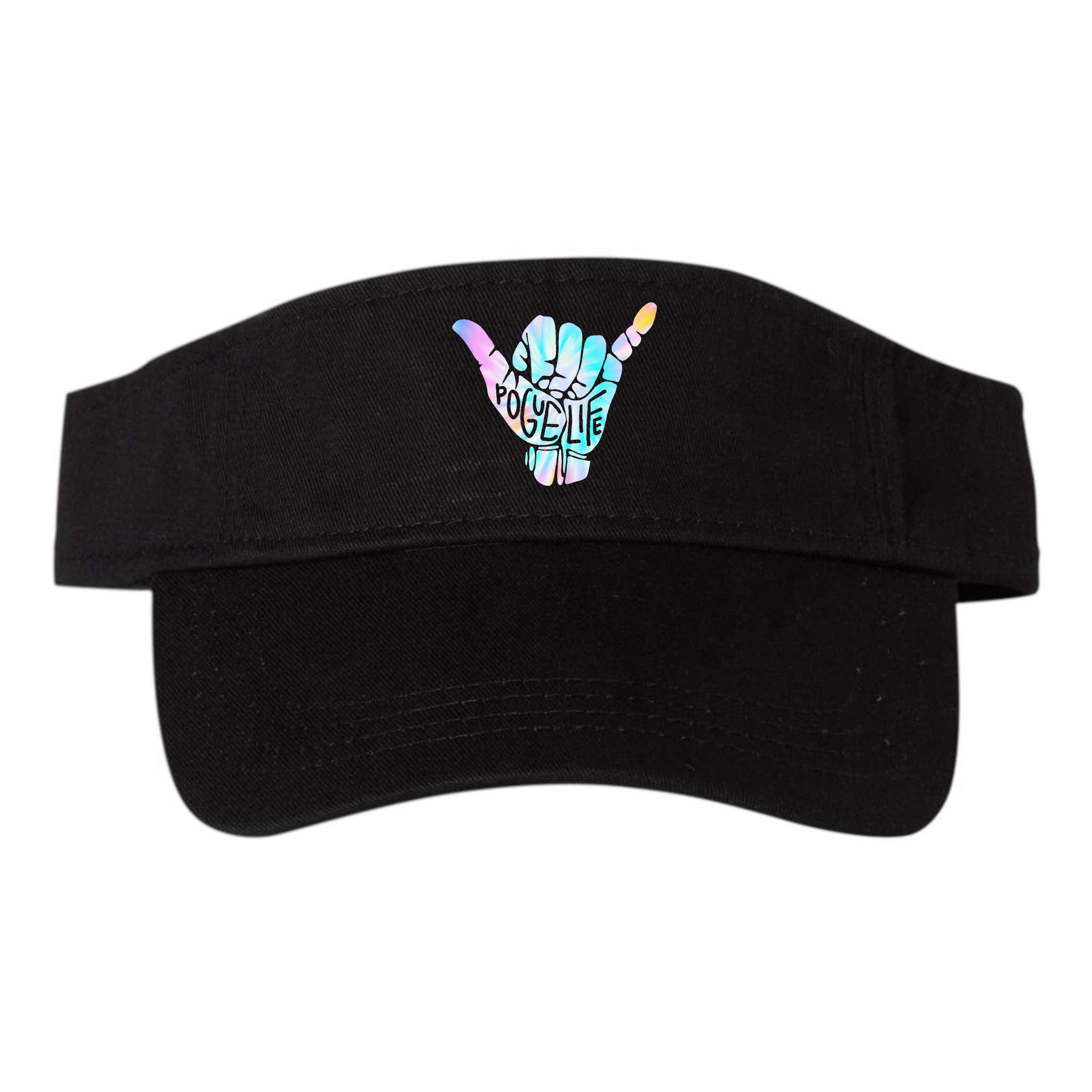 Pogue Life Shaka Hand Hang Loose Tie Dye Pattern (obx) Visor