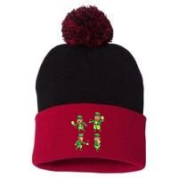 Pickleball Leprechauns St Patrick's Day Pickleball Player Pom Pom 12in Knit Beanie