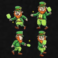 Pickleball Leprechauns St Patrick's Day Pickleball Player Ladies PosiCharge Tri-Blend Wicking Tank