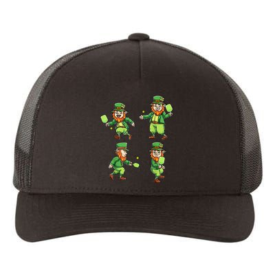 Pickleball Leprechauns St Patrick's Day Pickleball Player Yupoong Adult 5-Panel Trucker Hat