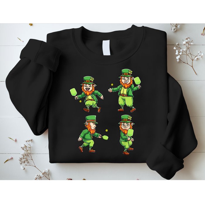 Pickleball Leprechauns St Patrick's Day Pickleball Player Sweatshirt