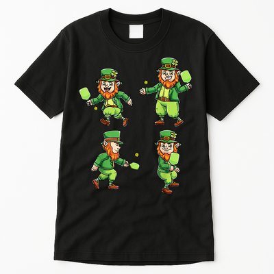 Pickleball Leprechauns St Patrick's Day Pickleball Player Tall T-Shirt