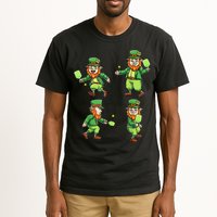 Pickleball Leprechauns St Patrick's Day Pickleball Player Tall T-Shirt