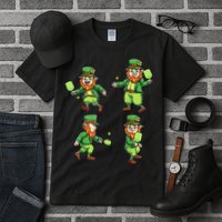 Pickleball Leprechauns St Patrick's Day Pickleball Player Tall T-Shirt