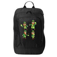 Pickleball Leprechauns St Patrick's Day Pickleball Player City Backpack