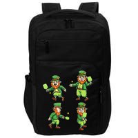 Pickleball Leprechauns St Patrick's Day Pickleball Player Impact Tech Backpack
