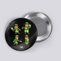 Pickleball Leprechauns St Patrick's Day Pickleball Player Button
