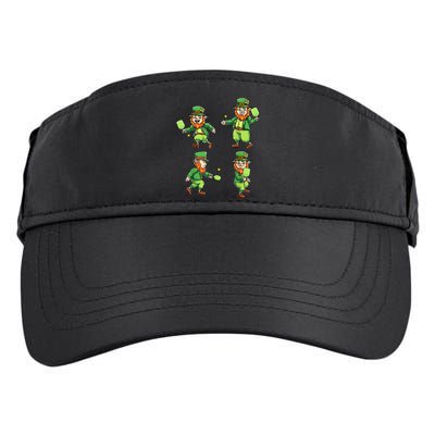 Pickleball Leprechauns St Patrick's Day Pickleball Player Adult Drive Performance Visor