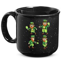 Pickleball Leprechauns St Patrick's Day Pickleball Player 15oz Campfire Ceramic Mug