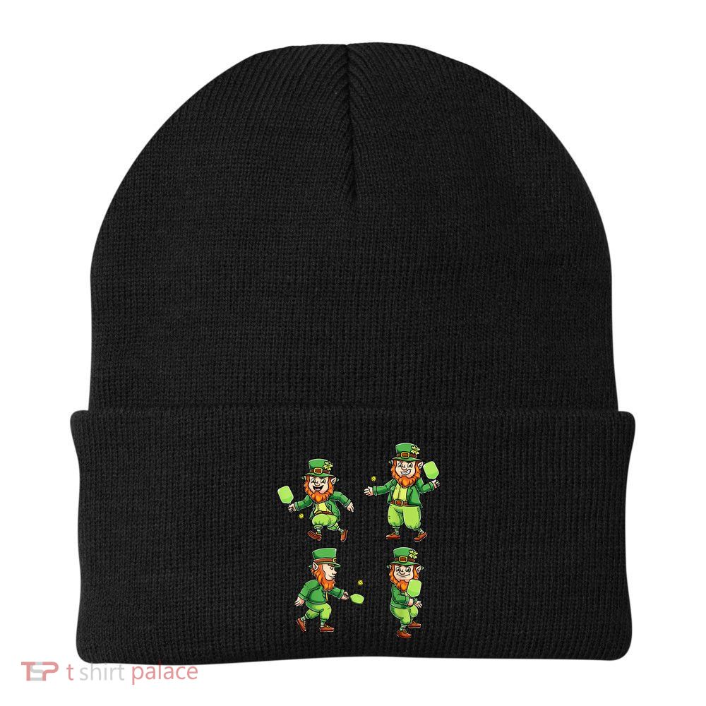 Pickleball Leprechauns St Patrick's Day Pickleball Player Beanie