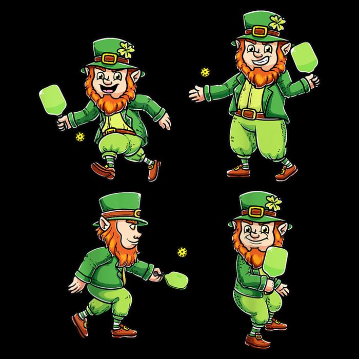 Pickleball Leprechauns St Patrick's Day Pickleball Player 16 in Basic Backpack