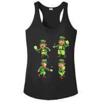 Pickleball Leprechauns St Patrick's Day Pickleball Player Ladies PosiCharge Competitor Racerback Tank