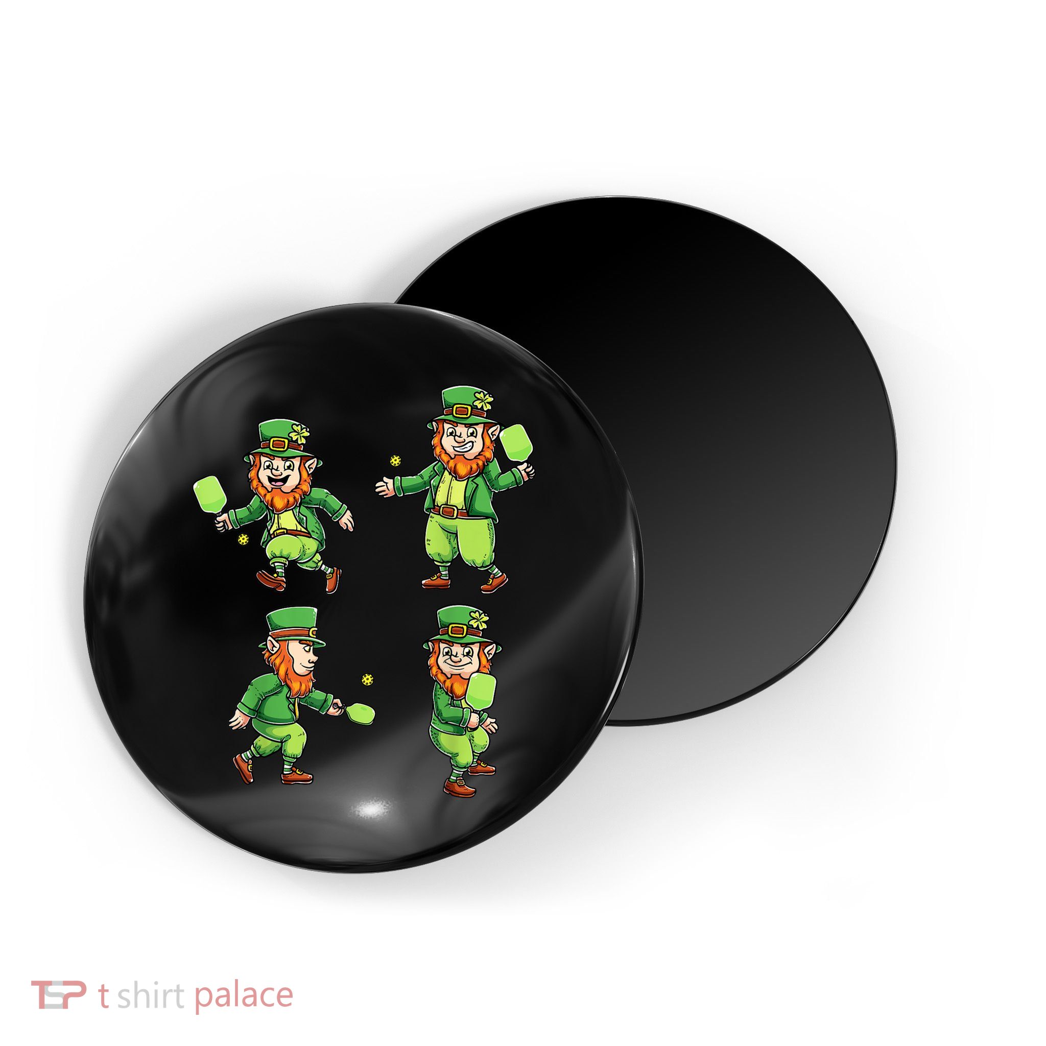 Pickleball Leprechauns St Patrick's Day Pickleball Player Magnet