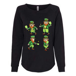 Pickleball Leprechauns St Patrick's Day Pickleball Player Womens California Wash Sweatshirt