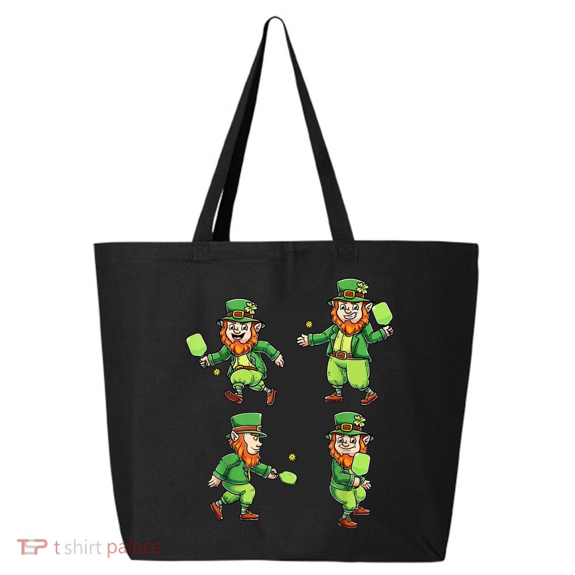 Pickleball Leprechauns St Patrick's Day Pickleball Player 25L Jumbo Tote