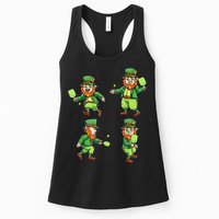 Pickleball Leprechauns St Patrick's Day Pickleball Player Womens Tank Top