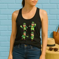 Pickleball Leprechauns St Patrick's Day Pickleball Player Womens Tank Top