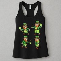 Pickleball Leprechauns St Patrick's Day Pickleball Player Womens Tank Top