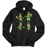 Pickleball Leprechauns St Patrick's Day Pickleball Player Tie Dye Hoodie