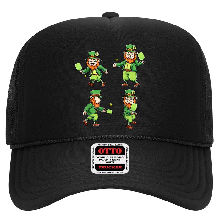 Pickleball Leprechauns St Patrick's Day Pickleball Player Trucker Hat