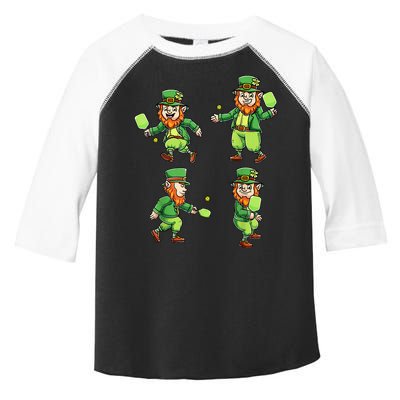 Pickleball Leprechauns St Patrick's Day Pickleball Player Toddler Fine Jersey T-Shirt