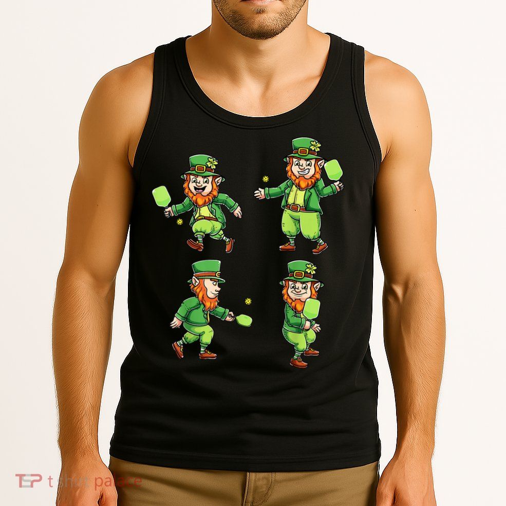 Pickleball Leprechauns St Patrick's Day Pickleball Player Tank Top