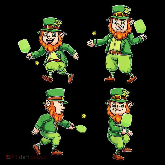 Pickleball Leprechauns St Patrick's Day Pickleball Player Tank Top