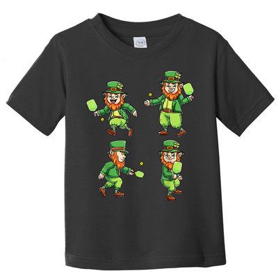 Pickleball Leprechauns St Patrick's Day Pickleball Player Toddler T-Shirt