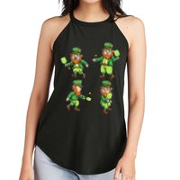 Pickleball Leprechauns St Patrick's Day Pickleball Player Women's Perfect Tri Rocker Tank