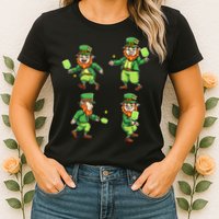 Pickleball Leprechauns St Patrick's Day Pickleball Player Womens T-Shirt