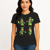 Pickleball Leprechauns St Patrick's Day Pickleball Player Womens T-Shirt