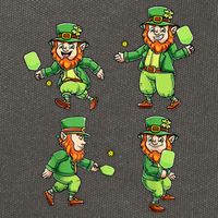 Pickleball Leprechauns St Patrick's Day Pickleball Player Cotton Canvas Backpack