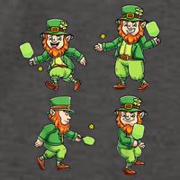 Pickleball Leprechauns St Patrick's Day Pickleball Player Vector Backpack