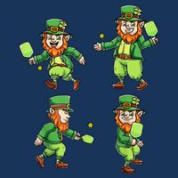 Pickleball Leprechauns St Patrick's Day Pickleball Player Infant Baby Jersey Bodysuit