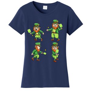 Pickleball Leprechauns St Patrick's Day Pickleball Player Women's T-Shirt