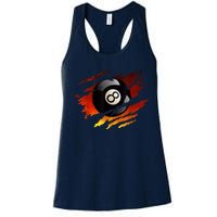 Pool League Snooker Eight Ball Billiards 8 Ball Pool Gift Women's Racerback Tank