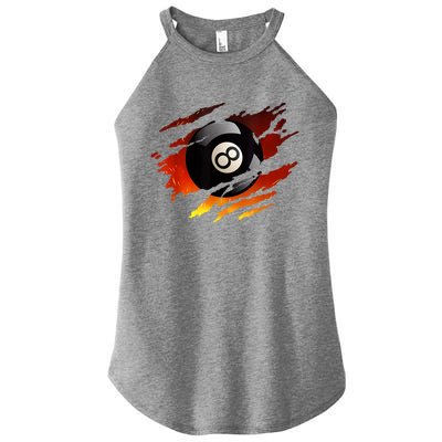 Pool League Snooker Eight Ball Billiards 8 Ball Pool Gift Women’s Perfect Tri Rocker Tank