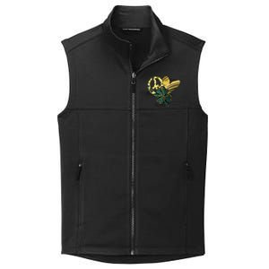 Peace Love Shamrock Leopard Irish Shamrocks St Patrick's Day Collective Smooth Fleece Vest