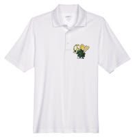 Peace Love Shamrock Leopard Irish Shamrocks St Patrick's Day Men's Origin Performance Pique Polo