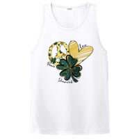 Peace Love Shamrock Leopard Irish Shamrocks St Patrick's Day PosiCharge Competitor Tank