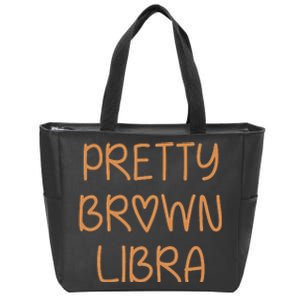 Pretty Libra September October Birthday Asian Latino Black Zip Tote Bag