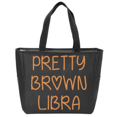 Pretty Libra September October Birthday Asian Latino Black Zip Tote Bag