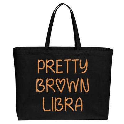 Pretty Libra September October Birthday Asian Latino Black Cotton Canvas Jumbo Tote