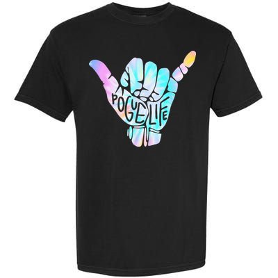 Pogue Life Shaka Hand Hang Loose Tie Dye Pattern Garment-Dyed Heavyweight T-Shirt