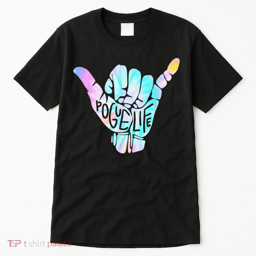 Pogue Life Shaka Hand Hang Loose Tie Dye Pattern Tall T-Shirt
