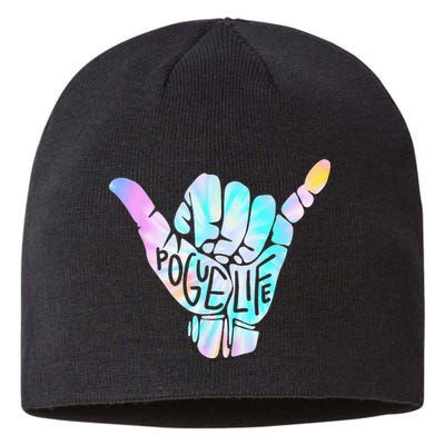 Pogue Life Shaka Hand Hang Loose Tie Dye Pattern Sustainable Beanie