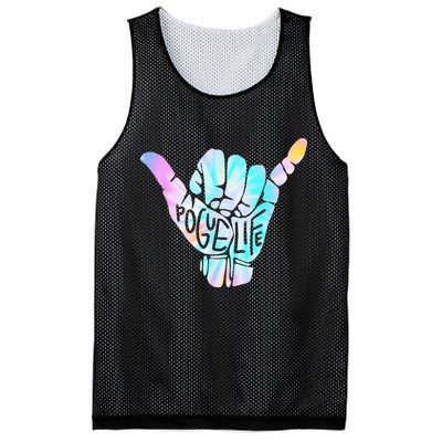 Pogue Life Shaka Hand Hang Loose Tie Dye Pattern Mesh Reversible Basketball Jersey Tank