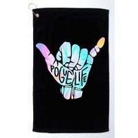 Pogue Life Shaka Hand Hang Loose Tie Dye Pattern Golf Towel